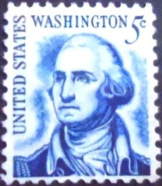 Selo postal dos Estados Unidos de 1966 George Washington 5 AyB