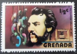 Selo postal de Grenada de 1976 Alexander Graham Bell