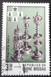 Selo postal da Guiné Bissau de 1983 Chess pieces