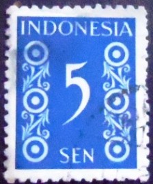 Selo postal da Indonésia de 1949 Numeral 5