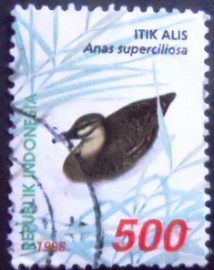 Selo postal da Indonésia de 1998 Pacific Black Duck