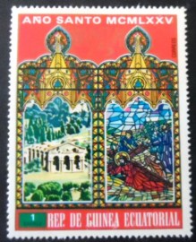 Selo postal da Guiné Equatorial de 1975 Olivet Chapel