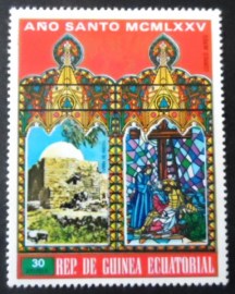 Selo postal da Guiné Equatorial de 1975 Rachel's grave