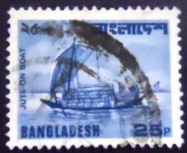 Selo postal de Bangladesh de 1982 Jute on Boat