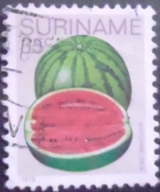 Selo postal do Suriname de 1978 Watermelon