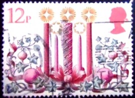 Selo postal do Reino Unido de 1980 Candles
