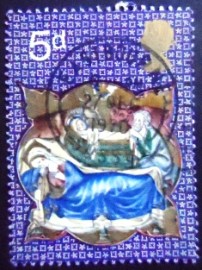 Selo do Reino Unido de 1970 Mary Josef and Christ in the Manger
