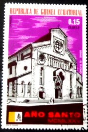 Selo postal da Guiné Equatorial de 1974 Cathedral of Udine