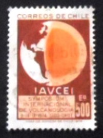 Selo postal do Chile de 1974 International Vulcanology Symposium