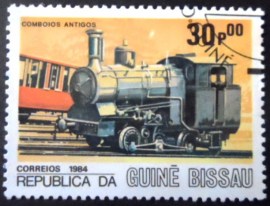 Selo postal da Guiné Bissau de 1984 Vitznau-Rigi steam locomotive