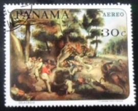 Selo postal do Panamá de 1967 The Hunt