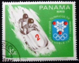 Selo postal do Panamá de 1968 Two-man bobsled