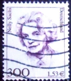 Selo postal da Alemanha de 2001 Nelly Sachs