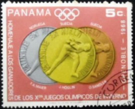 Selo postal do Panamá de 1968 10000m Speed Skating