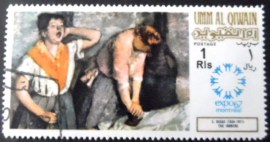 Selo postal de Umm Al Quwain de 1967 The Irones by Edgar Degas