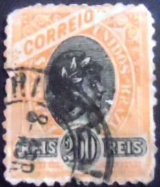 Selo Postal do Brasil de 1894 Alegoria 200