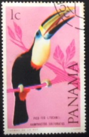 Selo postal do Panamá de 1965 White-throated Toucan