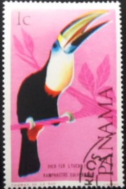 Selo postal do Panamá de 1965 White-throated Toucan