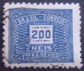 Selo postal do Brasil de 1935 Cifra Horizontal 200 U K