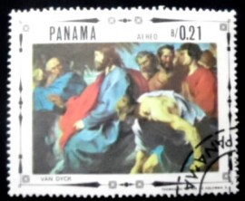 Selo postal do Panamá de 1968 Christ's Entry into Jerusalem