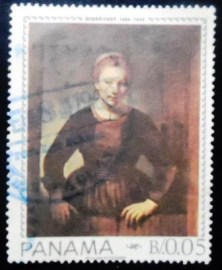 Selo postal do Panamá de 1967 Maiden in the Doorway
