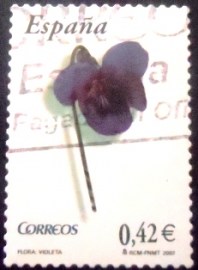 Selo postal da Espanha de 2007 Violet