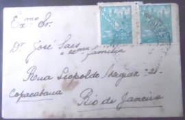 Envelope circulado em 1943 São Paulo x Rio de Janeiro