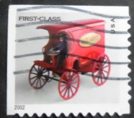 Selo postal dos Estados Unidos de 2002 Toy Mail Wagon