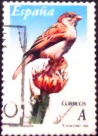 Selo postal da Espanha de 2006 House Sparrow