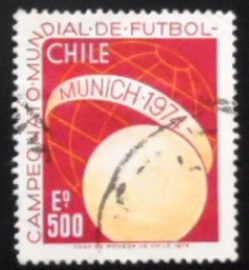 Selo postal do Chile de 1974 Championship World Cup