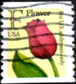 Selo postal dos Estados Unidos de 1991 F Flower