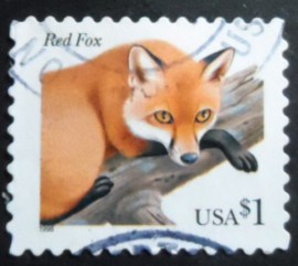 Selo postal dos Estados Unidos de 1998 Red Fox