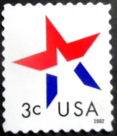 Selo postal dos Estados Unidos de 2002 Star