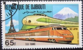 Selo postal de Djibouti de 1981 France and Japan