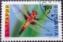 Selo postal da Bulgária de 1993 Four-spotted Chaser