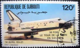 Selo postal de Djibouti de 1981 Space Shuttle Different
