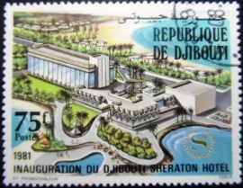 Selo postal de Djibouti de 1981 Sheraton Hotel Opening