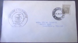 Envelope de 1953 com carimbo comemorativo Dia do Comerciante