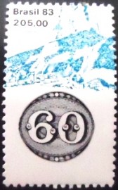 Selo postal de 1983 Olho de Boi 60 Réis