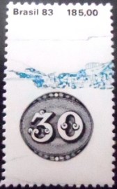 Selo postal de 1983 Olho de Boi 30 Réis - C 1338 N