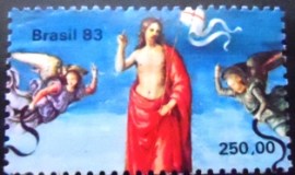 Selo postal do Brasil de 1983 Raphael Sanzio