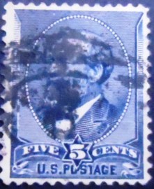 Selo postal dos Estados Unidos de 1888 James A. Garfield 5
