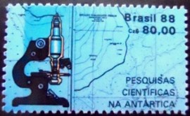 Selo postal do Brasil de 1988 Antártica