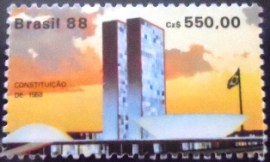 Selo postal do Brasil de 1988 Câmara e Senado Federal