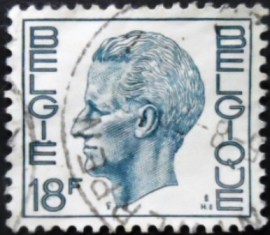 Selo postal da Bélgica de 1971 King Baudouin Type Elström