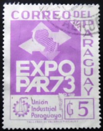 Selo postal do Paraguai de 1973 Expo Par 73
