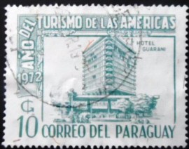 Selo postal do Paraguai de 1972 Grand Hotel Guarani