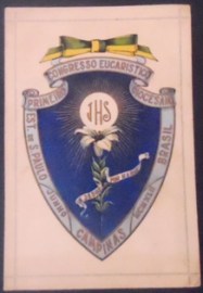 Cartão postal do Brasil de 1962 1º Congresso Eucarístico Diocesano