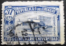 Selo postal do Uruguai de 1949 Engineering School