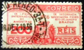 Selo postal comemorativo do Brasil de 1936 C 111 U